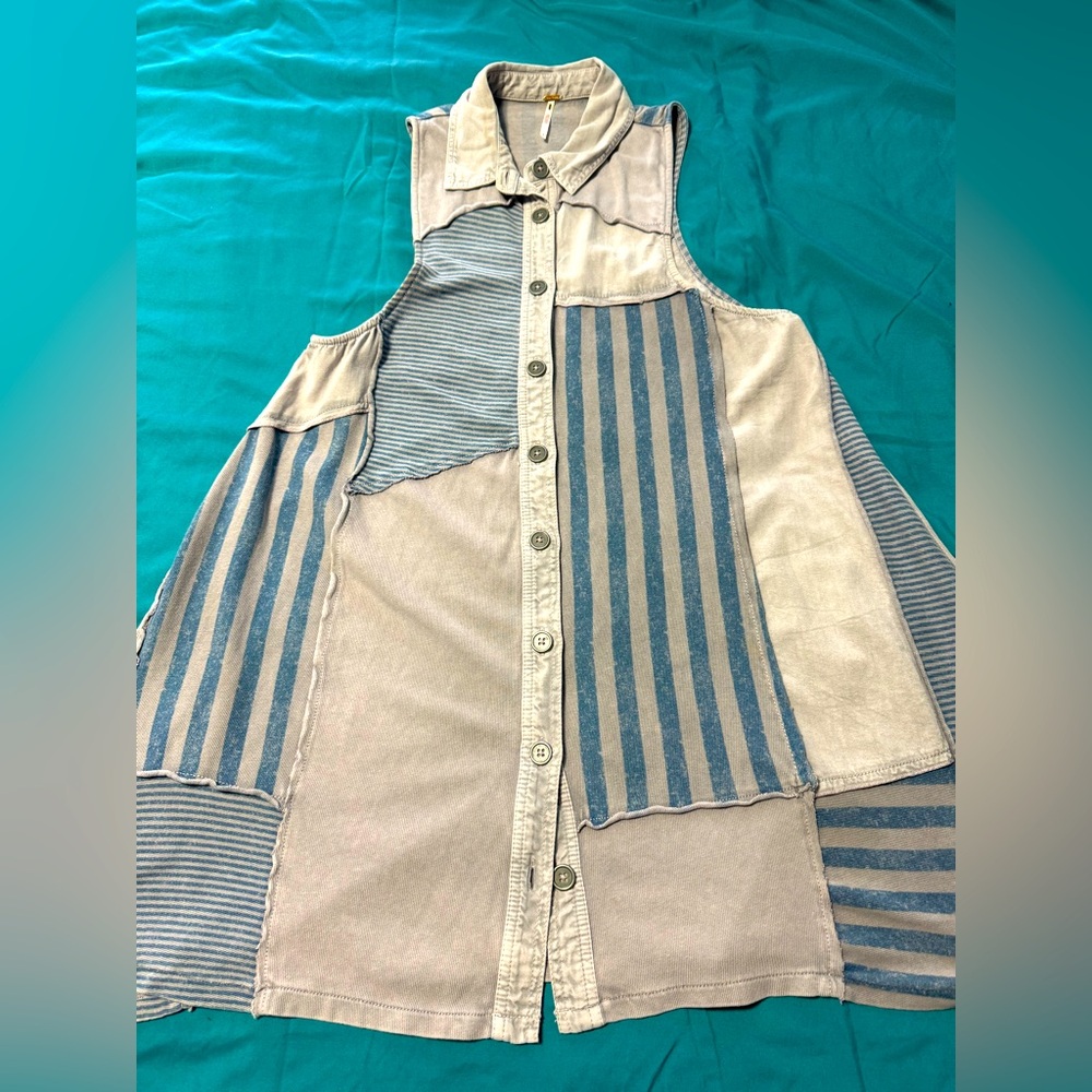 Free People size small button up tank dress